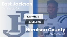 Matchup: East Jackson vs. Haralson County  2016