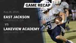 Recap: East Jackson  vs. Lakeview Academy  2016