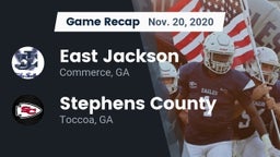 Recap: East Jackson  vs. Stephens County  2020