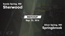 Matchup: Sherwood vs. Springbrook  2016
