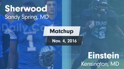 Matchup: Sherwood vs. Einstein  2016
