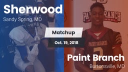 Matchup: Sherwood vs. Paint Branch  2018