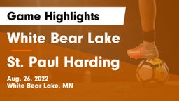White Bear Lake  vs St. Paul Harding Game Highlights - Aug. 26, 2022
