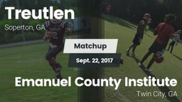 Matchup: Treutlen vs. Emanuel County Institute  2017