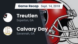 Recap: Treutlen  vs. Calvary Day  2018