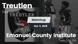 Matchup: Treutlen vs. Emanuel County Institute  2018