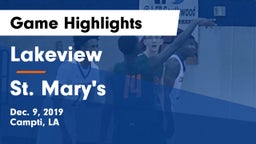 Lakeview  vs St. Mary's  Game Highlights - Dec. 9, 2019