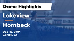Lakeview  vs Hornbeck  Game Highlights - Dec. 28, 2019