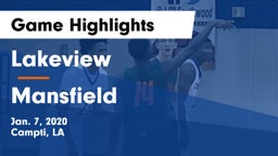 Lakeview  vs Mansfield  Game Highlights - Jan. 7, 2020