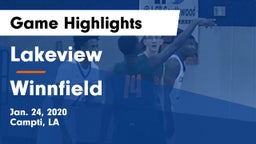 Lakeview  vs Winnfield  Game Highlights - Jan. 24, 2020