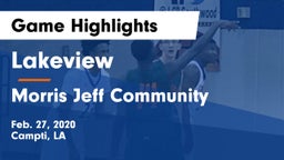 Lakeview  vs Morris Jeff Community Game Highlights - Feb. 27, 2020