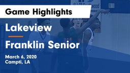 Lakeview  vs Franklin Senior  Game Highlights - March 6, 2020