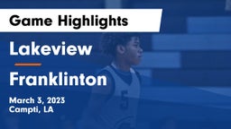 Lakeview  vs Franklinton  Game Highlights - March 3, 2023