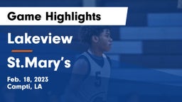Lakeview  vs St.Mary’s  Game Highlights - Feb. 18, 2023