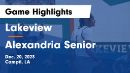 Lakeview  vs Alexandria Senior  Game Highlights - Dec. 20, 2023