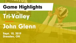Tri-Valley  vs John Glenn  Game Highlights - Sept. 10, 2019