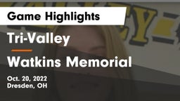 Tri-Valley  vs Watkins Memorial  Game Highlights - Oct. 20, 2022