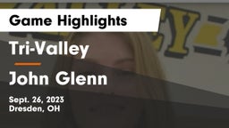 Tri-Valley  vs John Glenn  Game Highlights - Sept. 26, 2023