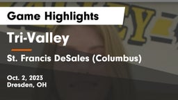 Tri-Valley  vs St. Francis DeSales  (Columbus) Game Highlights - Oct. 2, 2023