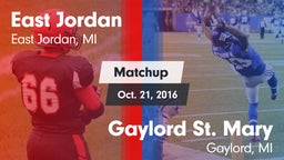 Matchup: East Jordan vs. Gaylord St. Mary  2016