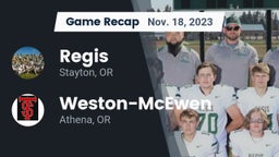 Recap: Regis  vs. Weston-McEwen  2023