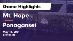 Mt. Hope  vs Ponaganset Game Highlights - May 13, 2021