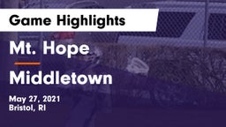 Mt. Hope  vs Middletown Game Highlights - May 27, 2021