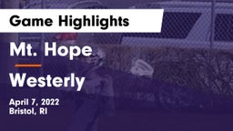 Mt. Hope  vs Westerly  Game Highlights - April 7, 2022