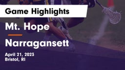 Mt. Hope  vs Narragansett   Game Highlights - April 21, 2023