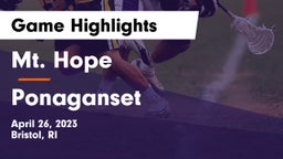 Mt. Hope  vs Ponaganset  Game Highlights - April 26, 2023