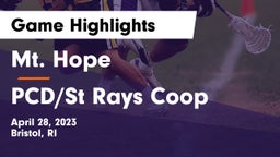 Mt. Hope  vs PCD/St Rays Coop Game Highlights - April 28, 2023