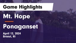 Mt. Hope  vs Ponaganset  Game Highlights - April 12, 2024