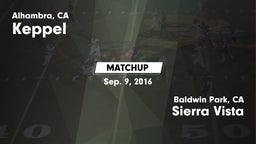 Matchup: Keppel vs. Sierra Vista  2016