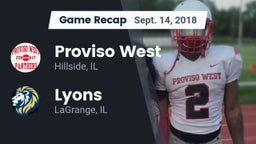 Recap: Proviso West  vs. Lyons  2018
