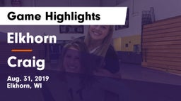 Elkhorn  vs Craig  Game Highlights - Aug. 31, 2019