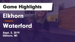 Elkhorn  vs Waterford  Game Highlights - Sept. 3, 2019