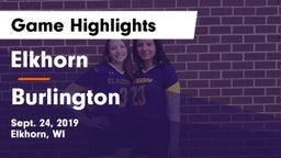 Elkhorn  vs Burlington  Game Highlights - Sept. 24, 2019