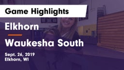 Elkhorn  vs Waukesha South  Game Highlights - Sept. 26, 2019