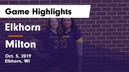 Elkhorn  vs Milton  Game Highlights - Oct. 5, 2019