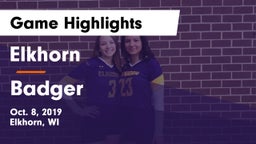 Elkhorn  vs Badger Game Highlights - Oct. 8, 2019