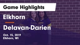 Elkhorn  vs Delavan-Darien  Game Highlights - Oct. 15, 2019