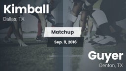 Matchup: Kimball vs. Guyer  2016