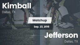 Matchup: Kimball vs. Jefferson  2016