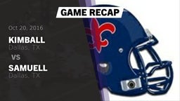 Recap: Kimball  vs. Samuell  2016