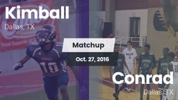 Matchup: Kimball vs. Conrad  2016
