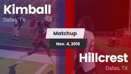 Matchup: Kimball vs. Hillcrest  2016