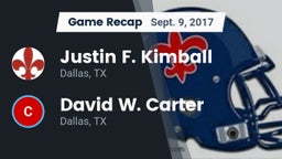 Recap: Justin F. Kimball  vs. David W. Carter  2017