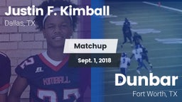 Matchup: Kimball vs. Dunbar  2018