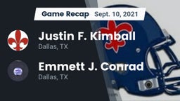 Recap: Justin F. Kimball  vs. Emmett J. Conrad  2021