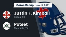 Recap: Justin F. Kimball  vs. Poteet  2021